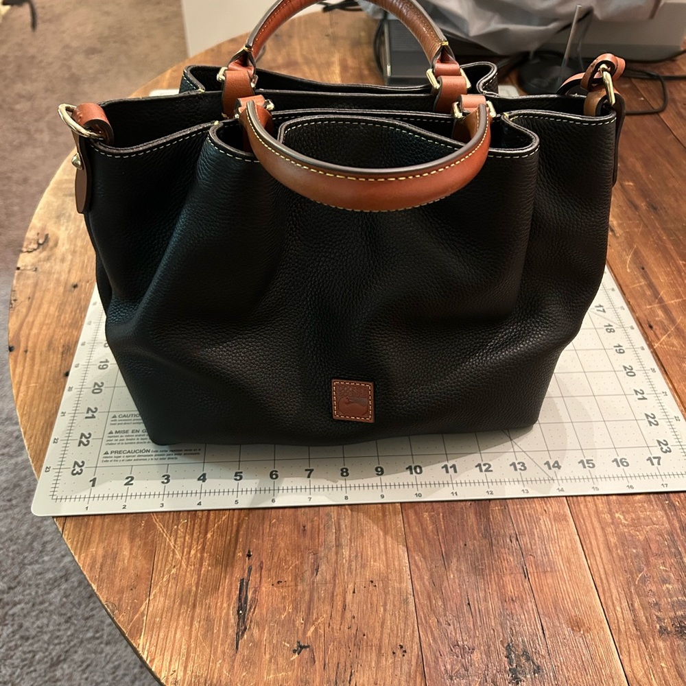 Black Leather Tote Bag